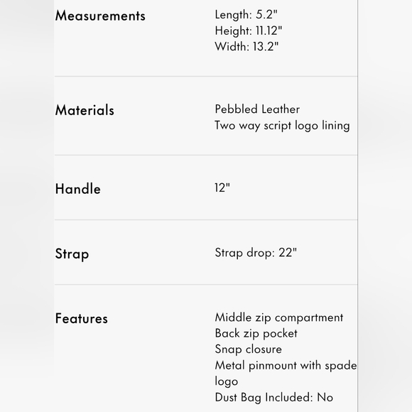 NWT Kate Spade Large Shoulder Bag, Tan - Picture 8 of 9